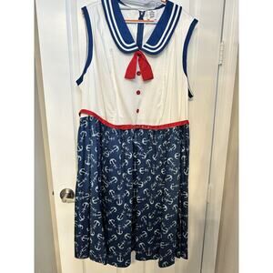 Disney Cruise Line Sleeveless Dress “Mickey Anchor’s Away” Plus Size Women 3X